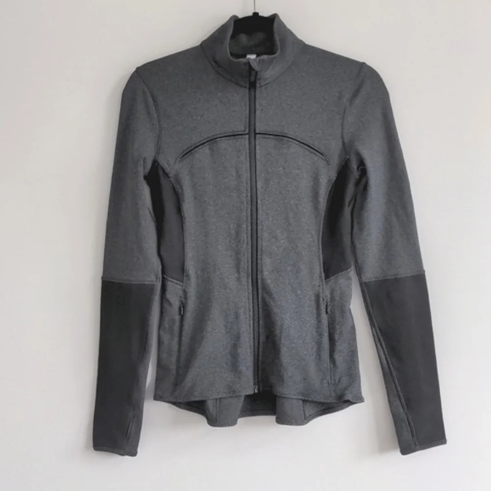 Lululemon Mesh Is More Jacket, Heathered Black, Womens Size 6 - Picture 4 of 12